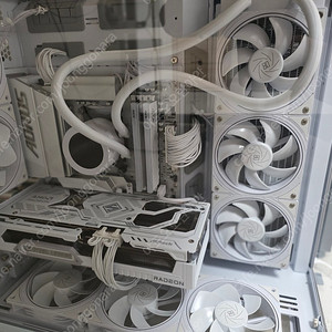 리안리 o11 비전 화이트, GIGABYTE B650E AORUS ELITE X AX ICE화이트 보드, 다크플래쉬 네뷸라 DN360s 화이트 수랭쿨러 써멀라이트 TL12 FAN