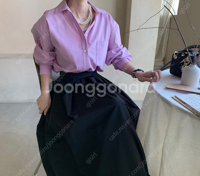 LVM 러브민 라튤립 풀스커트 - 블랙--2