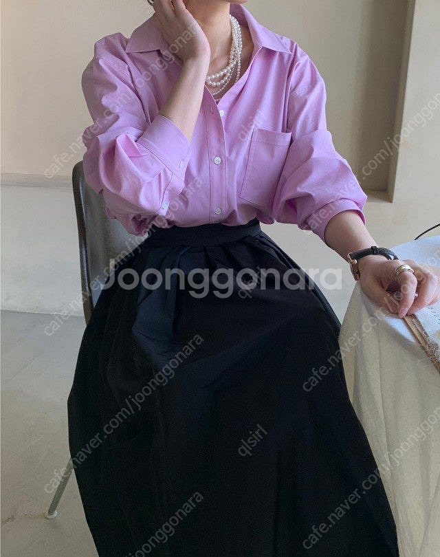 LVM 러브민 라튤립 풀스커트 - 블랙--3