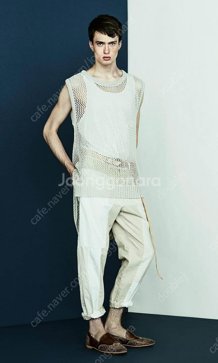 미하라야스히로 패치워크 코튼 팬츠 46--1