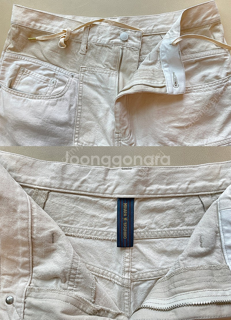 미하라야스히로 패치워크 코튼 팬츠 46--4