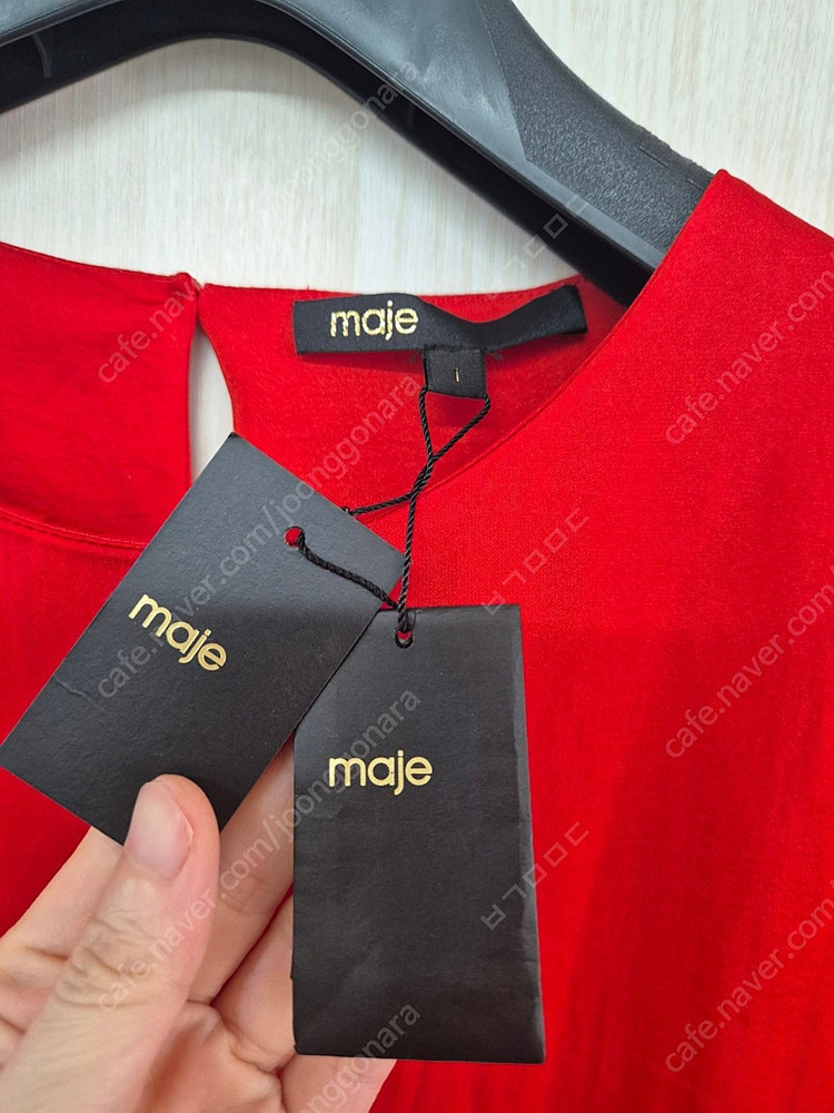 마쥬 레드 롱원피스--1