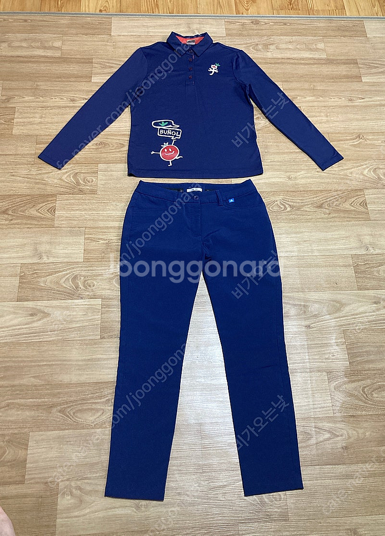 2개 일괄 택포 ) 66 까스텔바작 긴팔티셔츠 + 아디다스 바지 한벌세트 팝니다--1