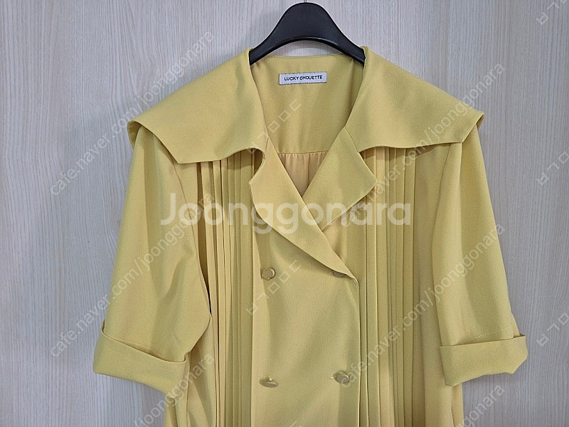 럭키슈에뜨 엘로우 리본프릴원피스--1