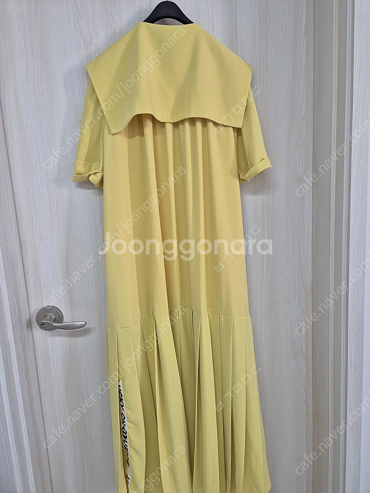 럭키슈에뜨 엘로우 리본프릴원피스--3