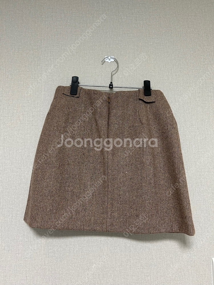 (가격 인하) 망고매니플리즈 울 해링본 미니스커트 M ...--2