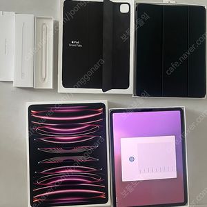 아이패드 프로 6세대 12.9 M2 128g wifi + 애플펜슬 2세대 + 정품 스마트 케이스 풀셋 S급 팝니다.