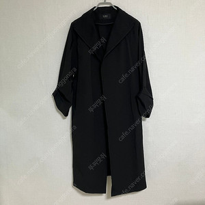 타임 여성 블랙 벨티드 트렌치 코트 (55-66)