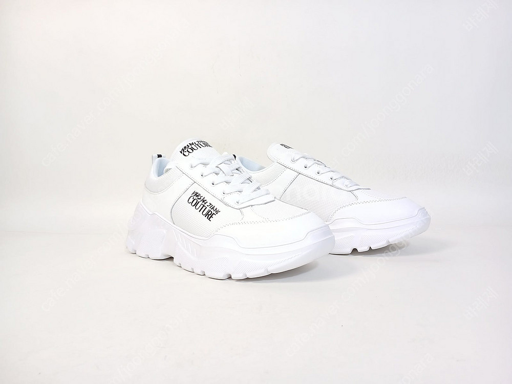 베르사체 스피드트랙 흰색 가죽/나일론 남성 스니커즈 정품 베르사체진스꾸뛰르--1