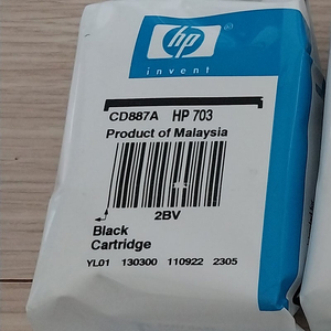 HP703 정품 잉크 블랙(미개봉) , 개봉 블랙 약간 남은 것, 개봉 컬러 많이 남은 것 GS반값택포 4만원