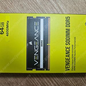 CORSAIR VENGEANCE SODIMM DDR5 RAM 64GB (32GB 2개) 4800MHz 판매합니다.