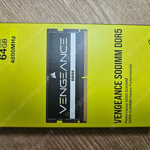 CORSAIR VENGEANCE SODIMM DDR5 RAM 64GB (32GB 2개) 4800MHz 판매합니다.