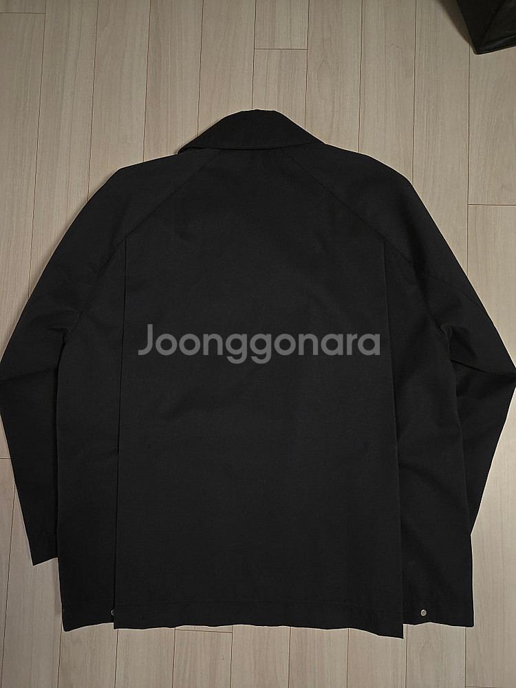 솔리드옴므 코튼 야상코트 블랙 100(48)사이즈 팝니...--5