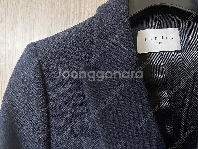 (택채새옷)[크리스탈착용]산드로 울100% 여성 롱코트...--4