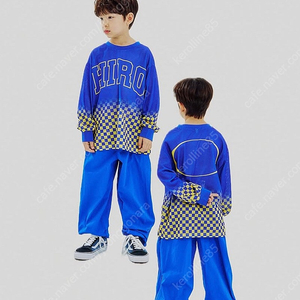 히로 hiro 블랭크 체커 져지 블루 150 새상품