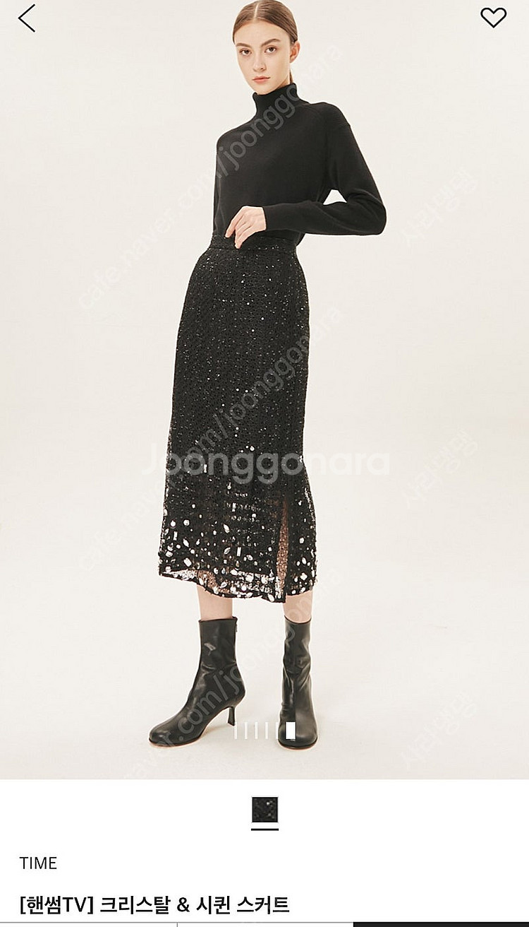 타임 글리터 럭셔리 스커트 2가지 대폭에눌--0