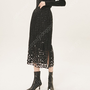 타임 글리터 럭셔리 스커트 2가지 대폭에눌