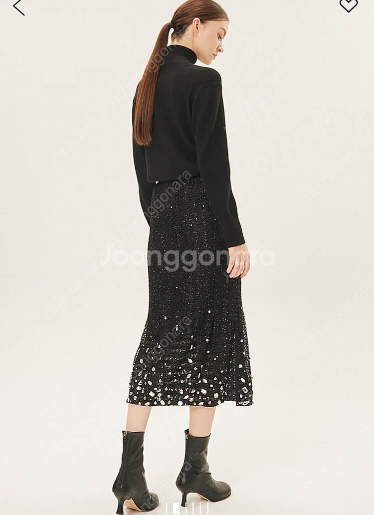 타임 글리터 럭셔리 스커트 2가지 대폭에눌--1