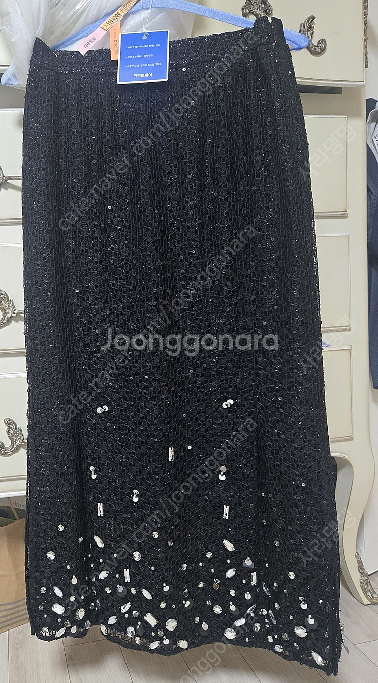 타임 글리터 럭셔리 스커트 2가지 대폭에눌--2