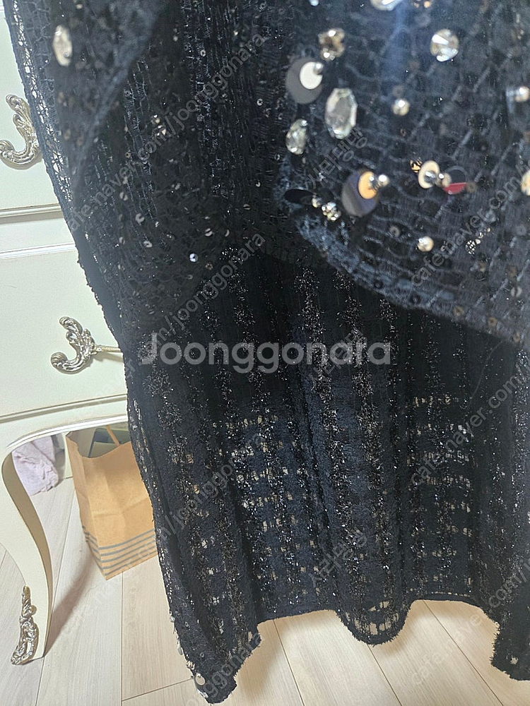 타임 글리터 럭셔리 스커트 2가지 대폭에눌--4