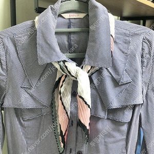 SOUP 잔체크 블라우스 55/남방/새거수준