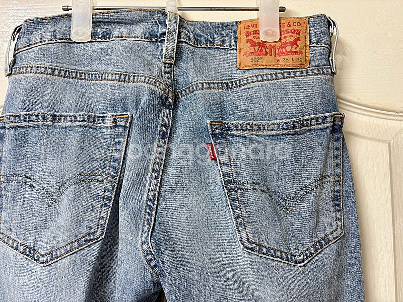 리바이스 502 데님 청바지 28 스트레치--4