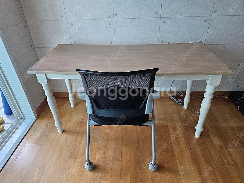 원목 식탁 테이블 책상, 의자, 편백 발받침-가격내림--0
