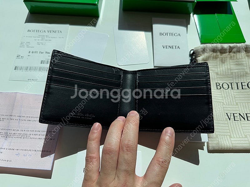 25SS 보테가베네타 남자지갑 인트레치아토 반지갑 거의새것--6