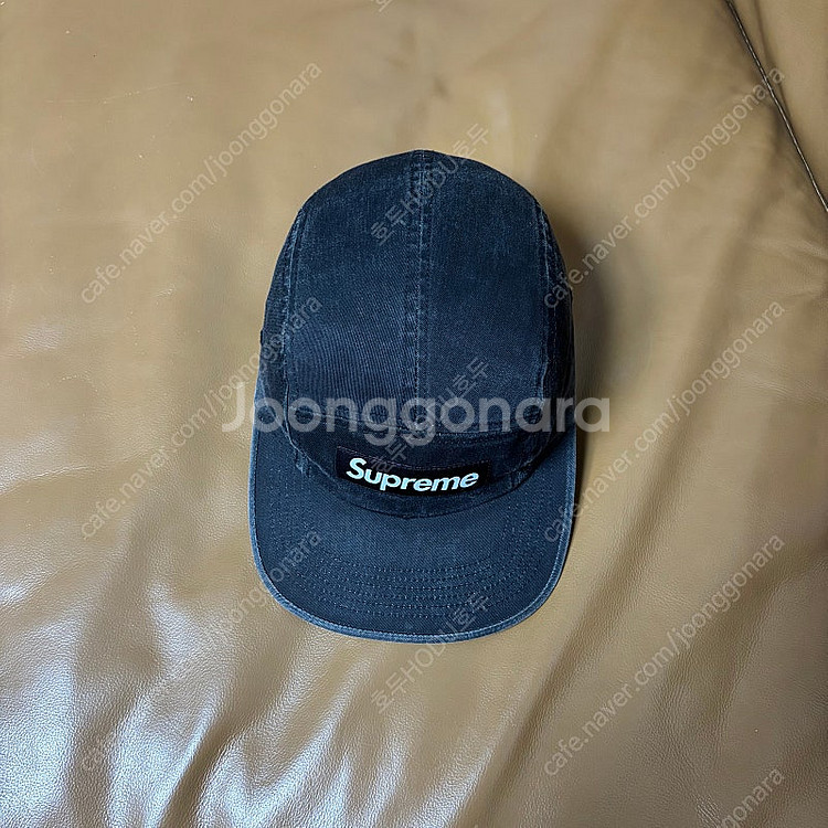 Supreme 슈프림 워시드 블랙 캠프캡 모자 (Was...--4