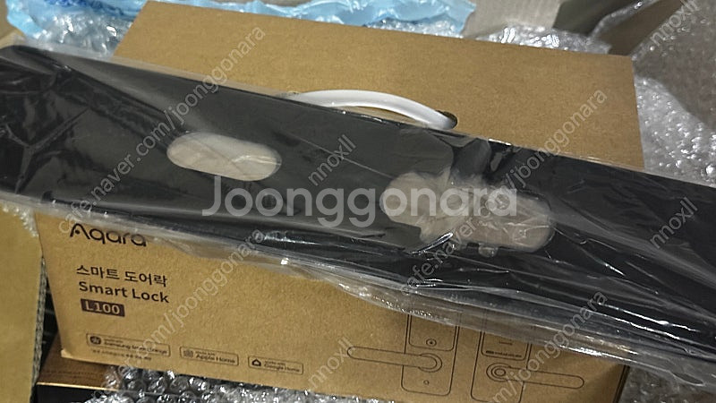 아카라 스마트 도어락 L100+보강판 미개봉 새상품--1