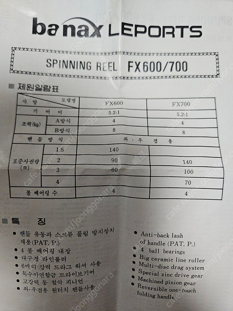 반도레포츠 낚시 릴 골동품 빈티지 레트로 인테리어소품--1