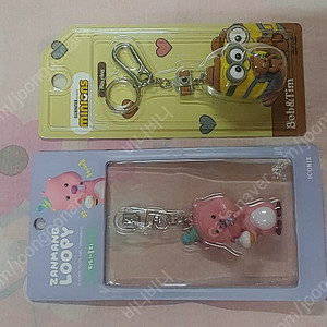 잔망루피와 미니언즈 밥 피규어 키링 미개봉 새상품 팝니다 이미지
