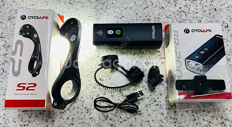 2000루멘 C타입 자전거 라이트 후레쉬 전조등 가민형 거치대 서비스--0