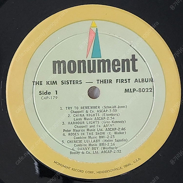 Kim Sisters 김씨스터즈 미국반 LP (모노 초반)--5