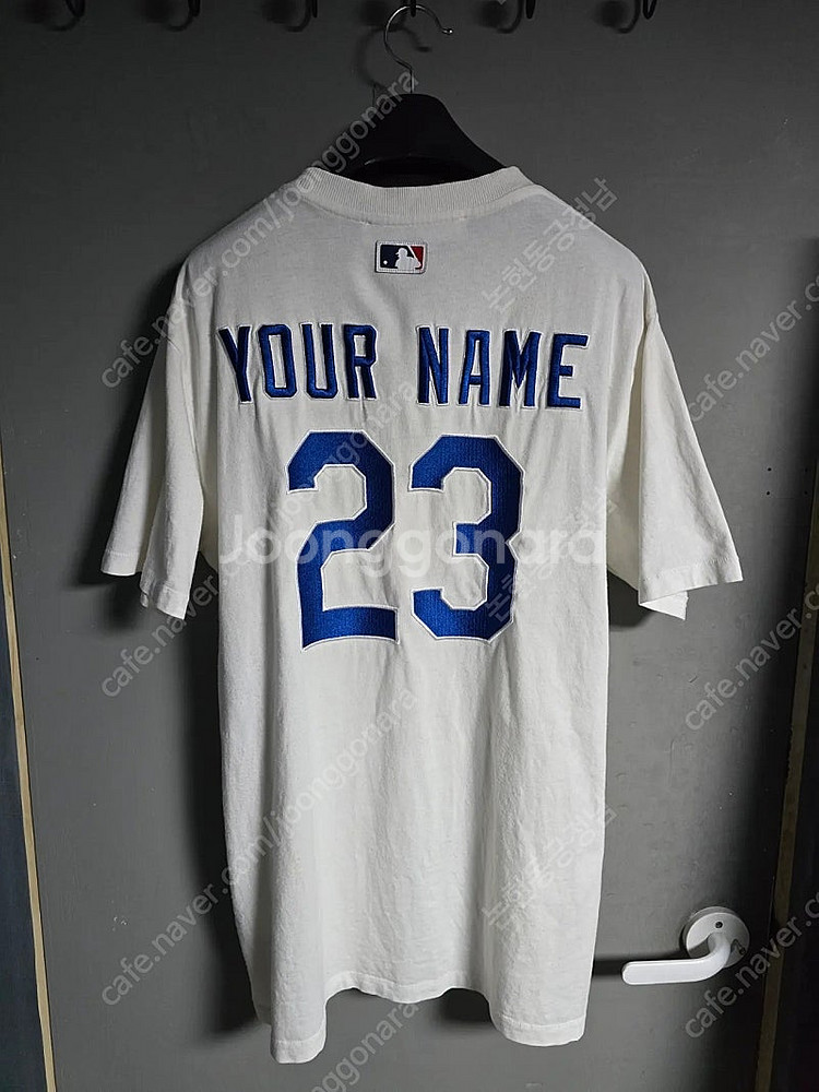 오프화이트 x MLB 콜라보 한정판 LA 다저스 반팔 ...--4