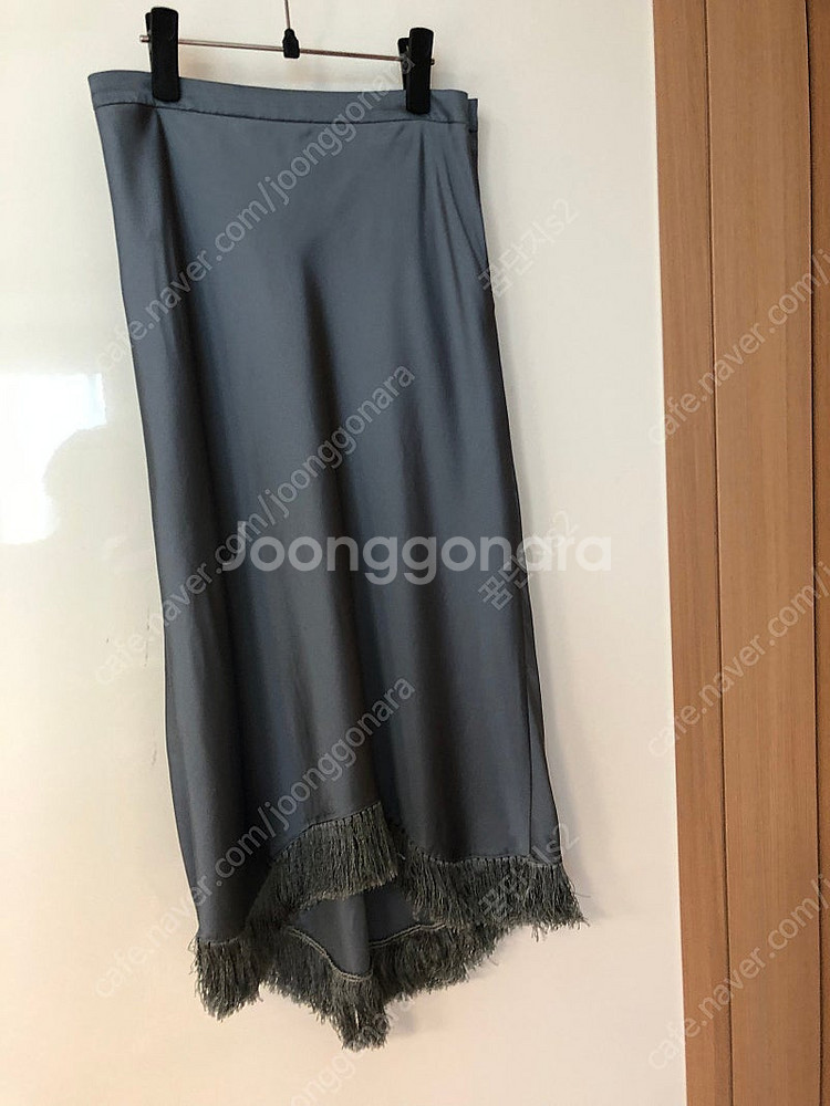한섬 시스템 새틴 수술 롱 스커트 치마 경조사 결혼식 ...--4