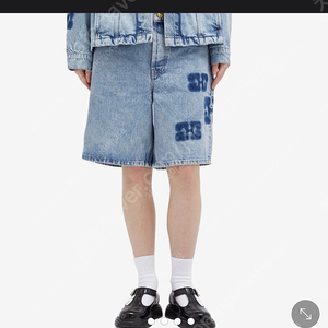 가니 패치데님 쇼츠 26 새상품