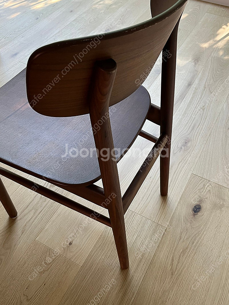 무인양품 떡갈나무 라운드체어 월넛 3ea 일괄판매--4