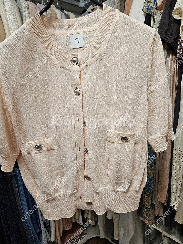유메르 umer 루아하프가디건 소프트핑크 상태최상 1회...--0