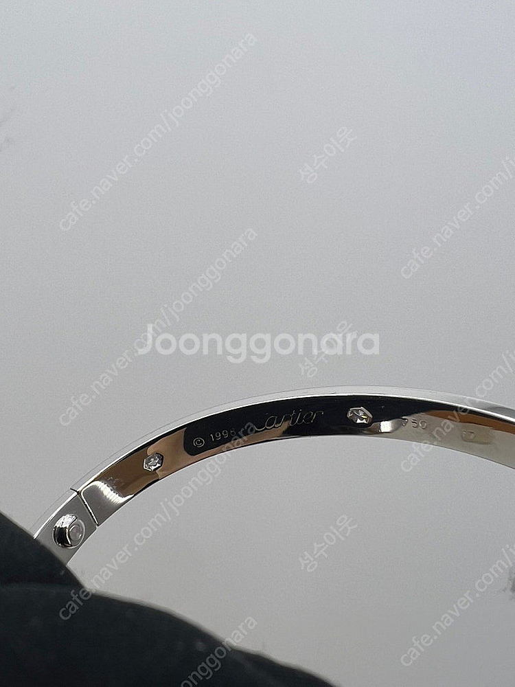 까르띠에 러브 팔찌 다이아 6p 화이트골드 17호--3