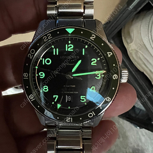 론진 sprit 줄루타임 42 그린 베젤 판매합니다.