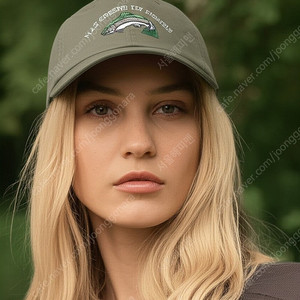 (초레어) FLY FISHING 플라이피싱 플라이 낚시 연어 빈티지 카키 볼캡 모자