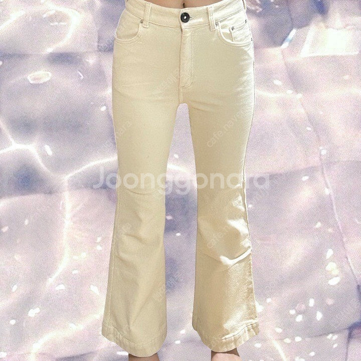 11am 코듀로이 부츠컷 팬츠 아이보리 S--1