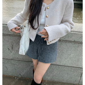 샵리즈(리즈더위시) 트위드자켓 핑크라벤더(S사이즈)