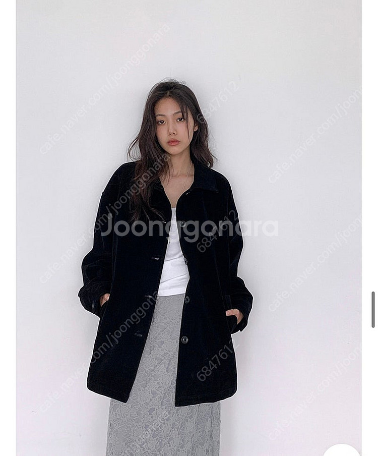 모렌트 오버핏 스웨이드 하프코트 세무자켓 스웨이드자켓 ...--0