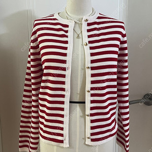 줄무늬 가디건 레드 스프라이트