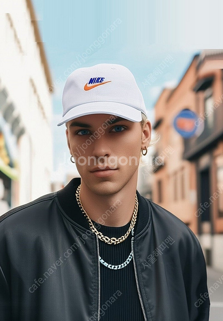 NIKE 나이키 헤리티지86 희귀컬러 형광 오렌지/블루 써머 트로피칼 볼캡 모자--6