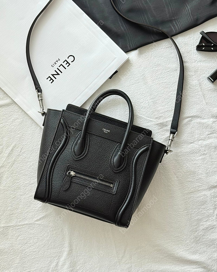 셀린느 드럼드 카프스킨 나노 러기지백--0