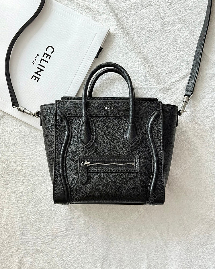 셀린느 드럼드 카프스킨 나노 러기지백--3