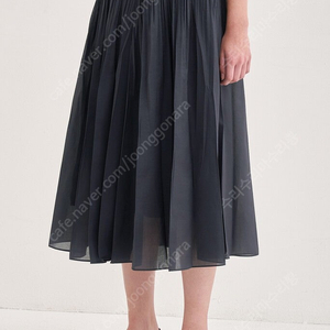 sjsj 플리츠 플레어 스커트